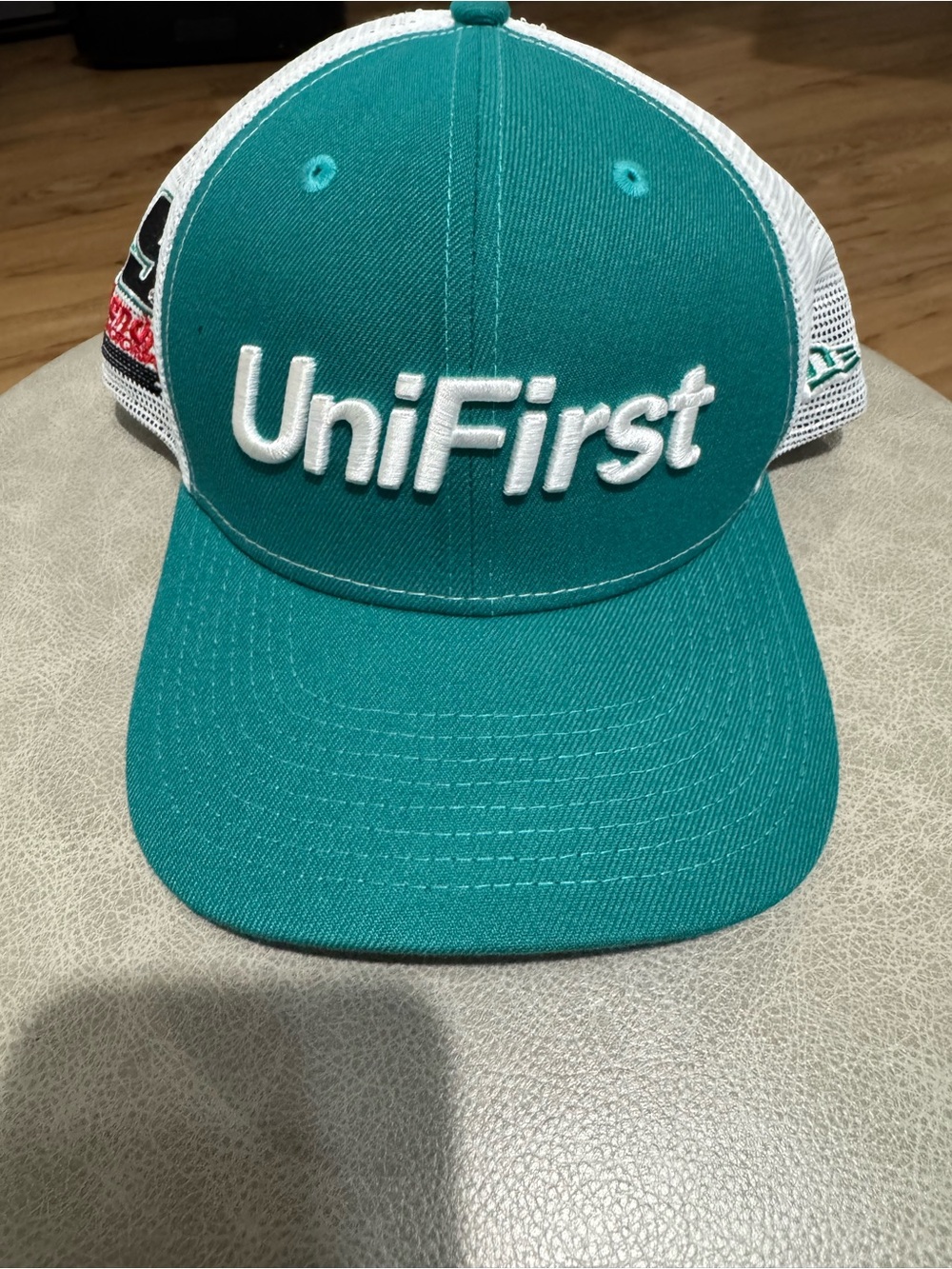 NASCAR Kyle Hendrickson UniFirst trucker hat in teal and white #nascar #racing